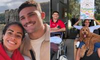 Mary Fowler beams after she abandoned the Matildas to rush back to Australia for her injured NRL star partner Nathan Cleary