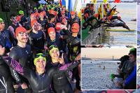 New York City’s triathlon makes a triumphant return as endurance fanatics brave the Hudson River: Photos