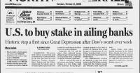 Historical covers for Oct. 11: U.S. to buy stake in ailing banks