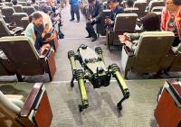 Military quadbot exhibited at tech forum in Taipei