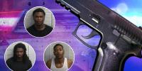 3 men charged after bringing guns to high school football game; 1 subject still at large