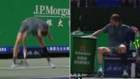 Tennis hothead smashes racquet and requires medical timeout for punching BIN in outrageous on-court meltdown