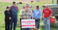 Van Orden talks agriculture, receives Wisconsin Farmers Bureau Award in Fall Creek