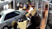 Terrifying moment ‘drunk driver’ smashes into restaurant with customers crushed & three injured in Brit holiday hotspot