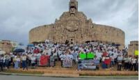 Yucatán Healthcare Workers Join National IMSS Protests to Demand Better Conditions and Five Core Reforms