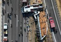 At Least 11 People Killed, Dozens Injured After a Tourist Bus Hit a Truck and Overturned