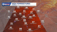 Near-record heat this week before a strong cold front lands in Alabama