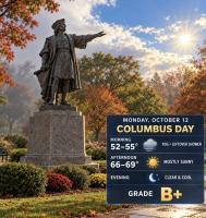 Rhode Island Weather for October 12, 2026