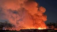 Paris tourist attraction ‘burns to the ground’ as huge blaze rips through historic market