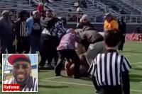 Massachusetts girls flag football game descends into chaos as coach and referee brawl in front of kids