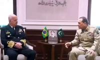 Field Marshal Asim Munir meets Brazilian military chief at GHQ in Rawalpindi