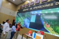 Peru: President Fujimori oversees government efforts to combat wildfires