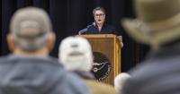 Hageman faces questions on public lands, immigration and Trump policies during Sheridan town hall