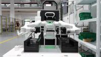 China’s tote-moving wheeled humanoid, 110-pound robot arm target factory automation