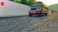 Retired American school buses sell for up to $5,000 before becoming Guatemala’s colourful chicken buses, with repairs, religious signs and LED lights