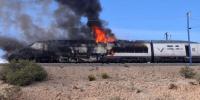 Hundreds evacuated as huge fire erupts on Spain high-speed train route