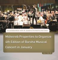 Msheireb Properties to organise 4th edition of Baraha Musical Concert in January