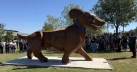 Largest wiener dog in Texas: Dachshund statue unveiled in Buda