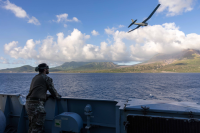 HMS Trent Tests Drones for Disaster Response in Montserrat