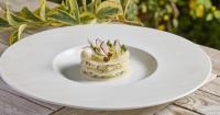 Crab and apple salad with pickled kohlrabi: a restaurant-style recipe