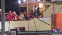 Crew rescued after research vessel fire off Grand Isle brought ashore at Port Fourchon