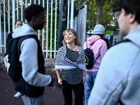 Activist Greta Thunberg joins French student protests 