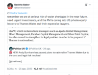 Canadian PM (and Former Central Banker) Mark Carney Is Pressuring UK to Abandon Plans to Nationalise Water