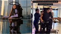 Lebanese woman paralysed since 2014 stands up and walks with robot in a miracle