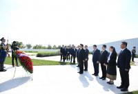 President of Laos visits Victory Park in Baku