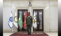 Panel Photo: ECOWAS logo, ex-President Embaló & Junta leader Gen. Horta N’Tam.