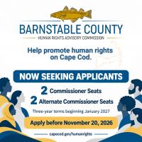 Barnstable County Human Rights Advisory Commission Seeks Applicants for Open Seats