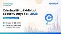 Criminal IP to Showcase Threat Intelligence and AITEM at Security Days Fall 2026 Tokyo