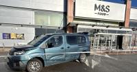 M&S store smashed up as van crashes in North East retail park leaving two in hospital