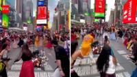 Navratri Garba at New York’s Times Square goes viral; internet divided as users debate Indian celebrations abroad