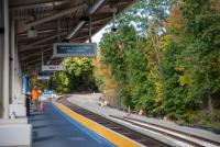 Windsor Locks train station featuring bus service to Bradley Airport ready to debut