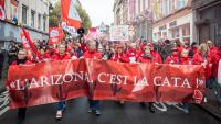 Protesters in Belgium demand end to austerity, climate inaction, and Gaza genocide