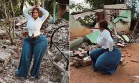 Influencer slammed for posing amid the rubble and destruction after Panama's devastating earthquake
