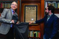 BC unveils its newly purchased original copy of Irish Proclamation; 1916 document on display through the Fall semester in Burns Library