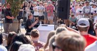 Christian social media influencer Bryce Crawford visits UGA for college debate tour