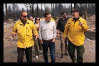 Governor Ferguson Tours a Spokane Neighborhood Devastated by Wildfire