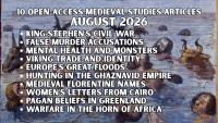 10 Open-Access Medieval Studies Articles Published in August 2026