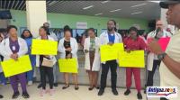 VIDEO: Doctors at Dominica China Friendship Hospital Stage Protest Outside Medical Facility