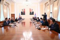 Ali Asadov discusses bilateral cooperation with President of Laos
