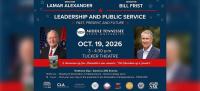 Conversation On Leadership and Public Service With Former U.S. Senators Alexander and Frist At MTSU