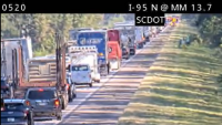 Vehicle fire causes delays on I-95 near the Georgia-South Carolina state line