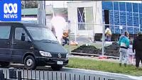 CCTV shows crane hitting powerline at modular home site