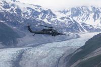 Alaska Air National Guardsmen rescue a plane crash victim north of Anchorage