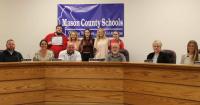 Mason County Board of Education recognizes service personnel, student media program