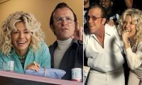 Sienna Miller sports a bouffant perm as she transforms into Las Vegas Raiders owner Carol Davis in first stills with Madden co-star Christian Bale