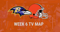 Baltimore Ravens vs. Cleveland Browns Week 6 TV Map